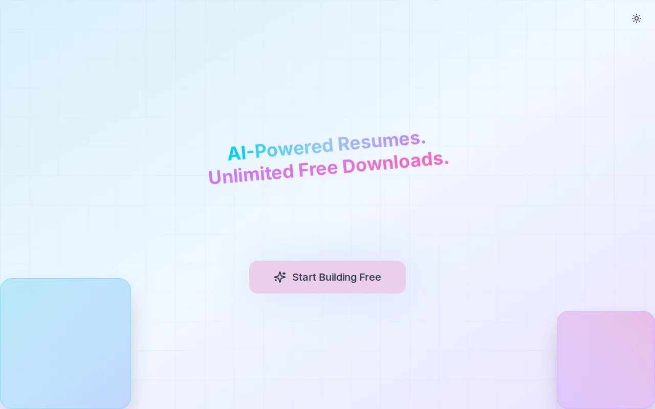 ResumeAI website
